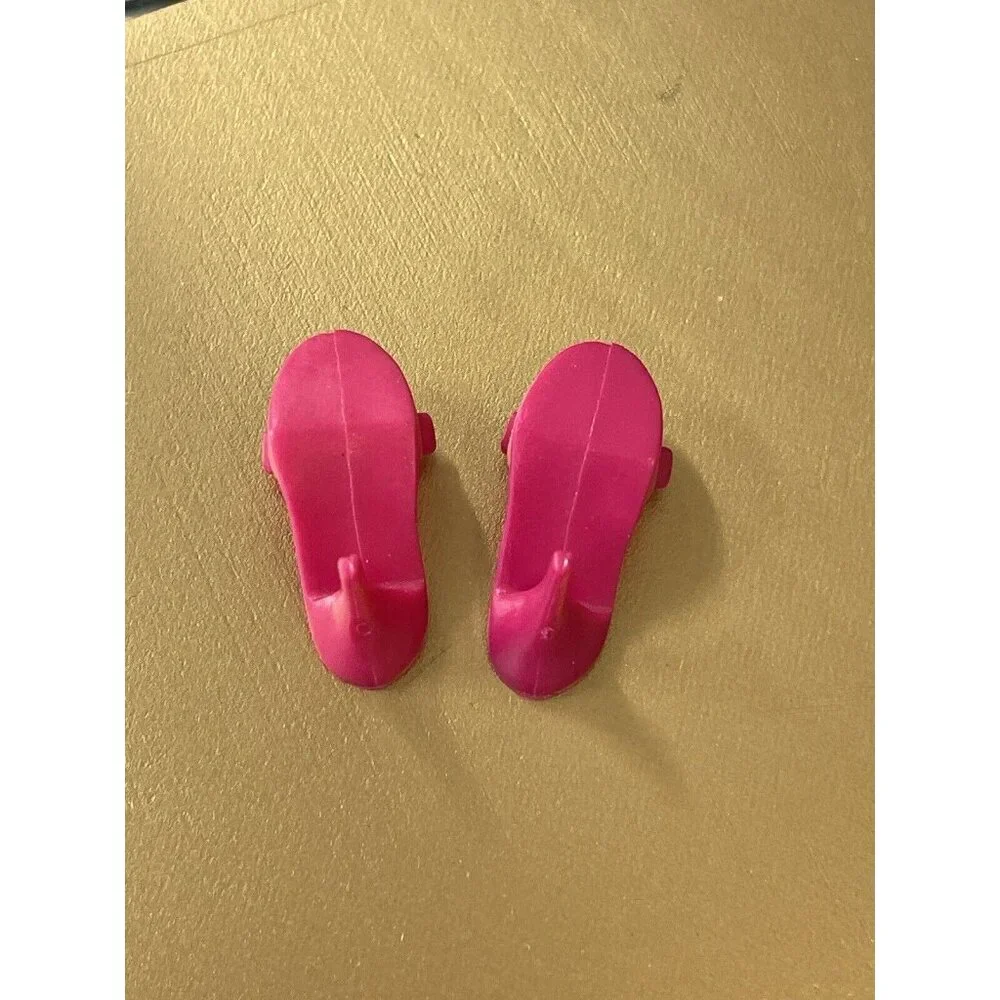 Barbie Doll Shoes Pink High Heel Sandals With Bows - Picture 5 of 5